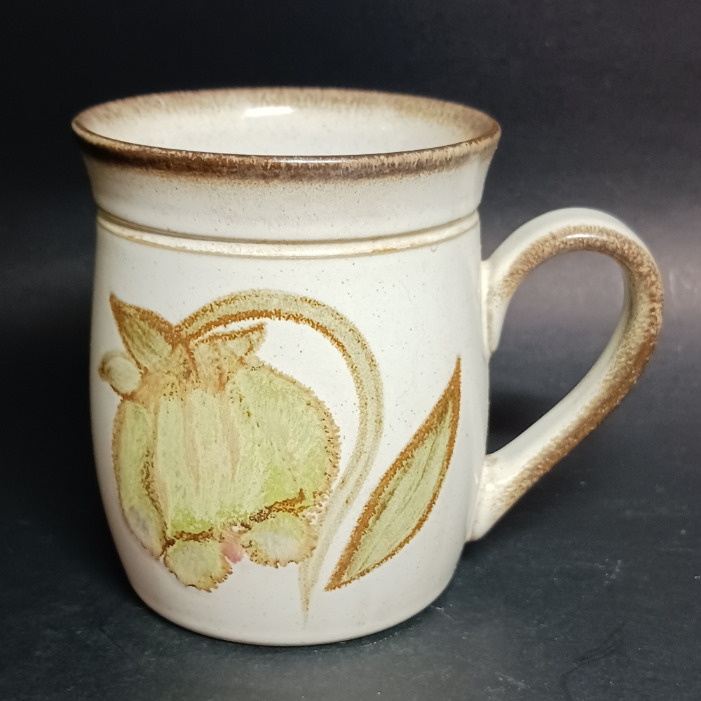 Vtg Denby Langley Troubadour CUP/MUG Green Floral England